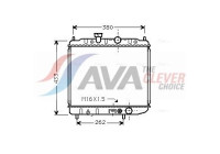 Radiator, engine cooling MTA2036 Ava Quality Cooling