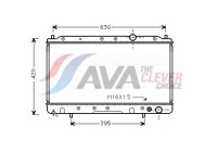 Radiator, engine cooling MTA2082 Ava Quality Cooling