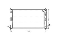 Radiator, engine cooling MTA2207 Ava Quality Cooling