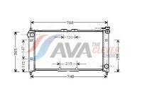 Radiator, engine cooling MZ2072 Ava Quality Cooling