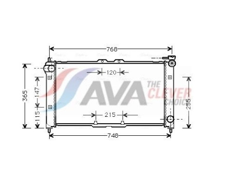 Radiator, engine cooling MZ2072 Ava Quality Cooling