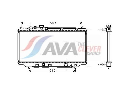 Radiator, engine cooling MZ2098 Ava Quality Cooling