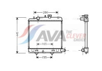 Radiator, engine cooling MZ2139 Ava Quality Cooling