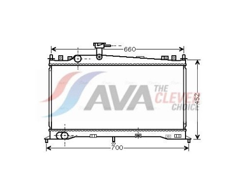 Radiator, engine cooling MZ2160 Ava Quality Cooling