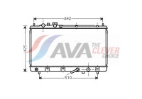 Radiator, engine cooling MZ2167 Ava Quality Cooling