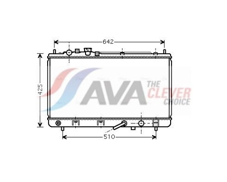 Radiator, engine cooling MZ2167 Ava Quality Cooling