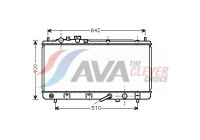 Radiator, engine cooling MZ2168 Ava Quality Cooling