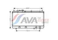 Radiator, engine cooling MZ2176 Ava Quality Cooling