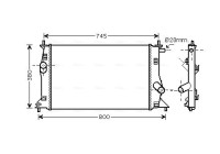Radiator, engine cooling MZ2183 Ava Quality Cooling