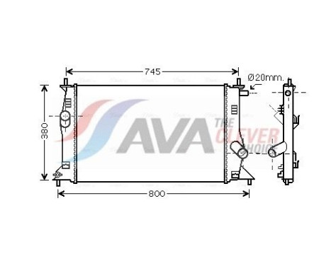 Radiator, engine cooling MZ2183 Ava Quality Cooling