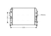 Radiator, engine cooling MZ2205 Ava Quality Cooling
