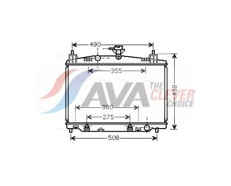 Radiator, engine cooling MZ2212 Ava Quality Cooling