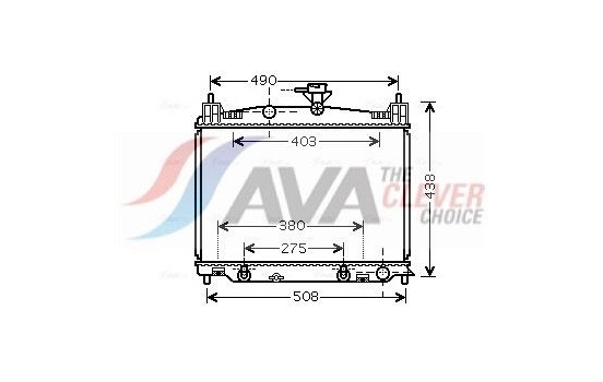 Radiator, engine cooling MZ2215 Ava Quality Cooling