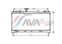 Radiator, engine cooling MZ2218 Ava Quality Cooling