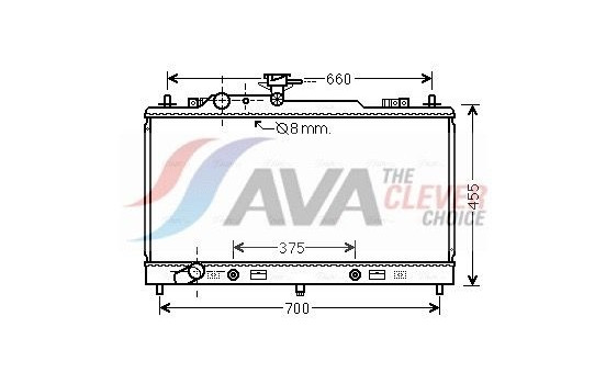 Radiator, engine cooling MZ2223 Ava Quality Cooling