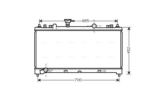 Radiator, engine cooling MZ2226 Ava Quality Cooling