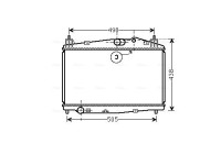 Radiator, engine cooling MZ2229 Ava Quality Cooling