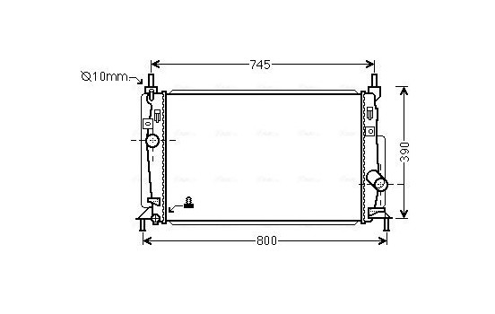 Radiator, engine cooling MZ2246 Ava Quality Cooling