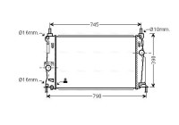 Radiator, engine cooling MZ2254 Ava Quality Cooling