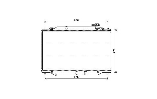 Radiator, engine cooling MZ2270 Ava Quality Cooling
