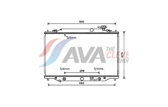 Radiator, engine cooling MZ2274 Ava Quality Cooling Radiator, engine cooling MZ2274 Ava Quality Cooling