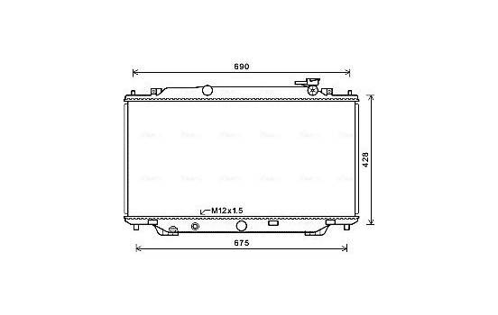 Radiator, engine cooling MZ2282 Ava Quality Cooling