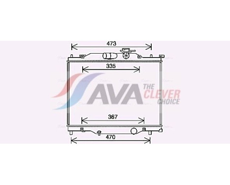 Radiator, engine cooling MZ2286 Ava Quality Cooling