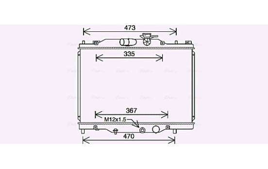 Radiator, engine cooling MZ2291 Ava Quality Cooling