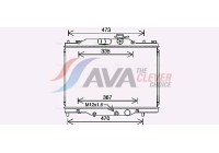 Radiator, engine cooling MZ2291 Ava Quality Cooling