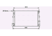 Radiator, engine cooling MZ2295 Ava Quality Cooling