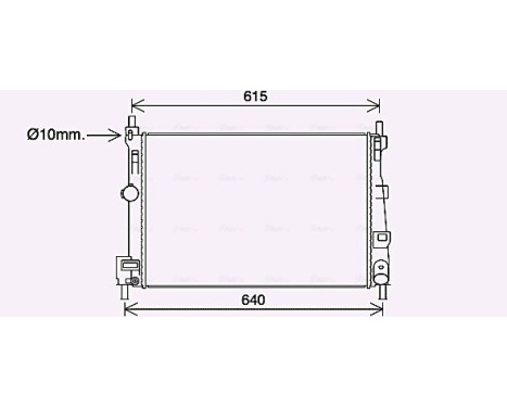 Radiator, engine cooling MZ2295 Ava Quality Cooling