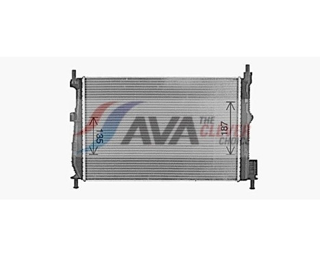 Radiator, engine cooling MZ2295 Ava Quality Cooling, Image 2