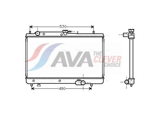 Radiator, engine cooling MZA2066 Ava Quality Cooling