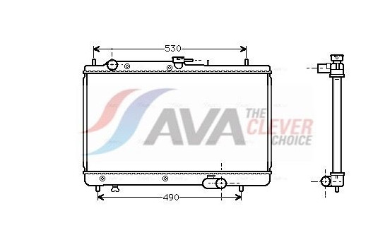 Radiator, engine cooling MZA2066 Ava Quality Cooling