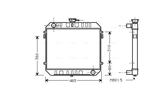 Radiator, engine cooling OL2095 Ava Quality Cooling