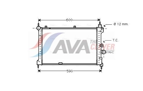 Radiator, engine cooling OL2127 Ava Quality Cooling