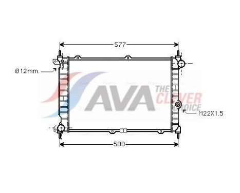 Radiator, engine cooling OL2207 Ava Quality Cooling