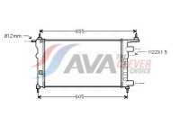 Radiator, engine cooling OL2261 Ava Quality Cooling