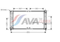 Radiator, engine cooling OL2285 Ava Quality Cooling