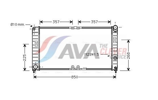 Radiator, engine cooling OL2285 Ava Quality Cooling