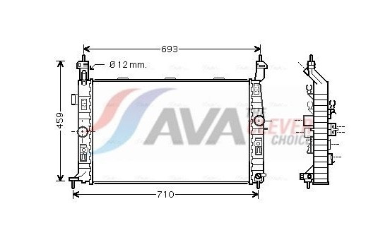 Radiator, engine cooling OL2345 Ava Quality Cooling