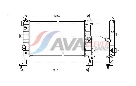Radiator, engine cooling OL2346 Ava Quality Cooling