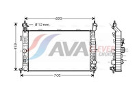 Radiator, engine cooling OL2348 Ava Quality Cooling