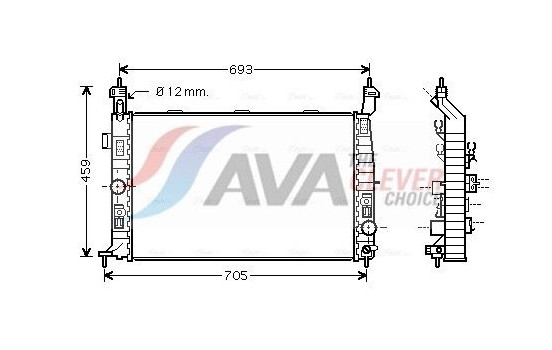Radiator, engine cooling OL2348 Ava Quality Cooling