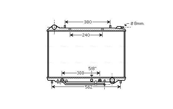 Radiator, engine cooling OL2405 Ava Quality Cooling