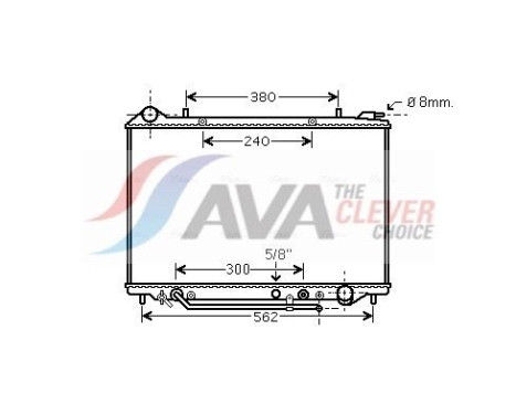 Radiator, engine cooling OL2405 Ava Quality Cooling