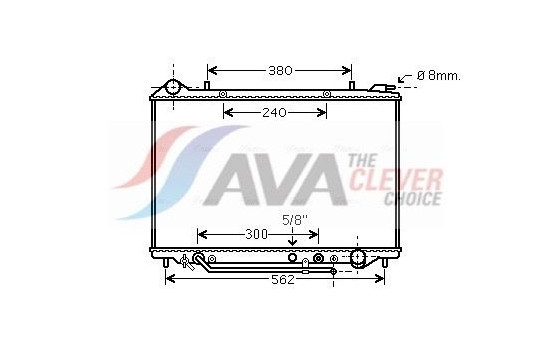 Radiator, engine cooling OL2405 Ava Quality Cooling