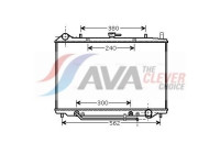 Radiator, engine cooling OL2455 Ava Quality Cooling