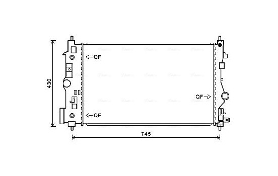 Radiator, engine cooling OL2547 Ava Quality Cooling