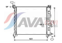 Radiator, engine cooling OL2561 Ava Quality Cooling
